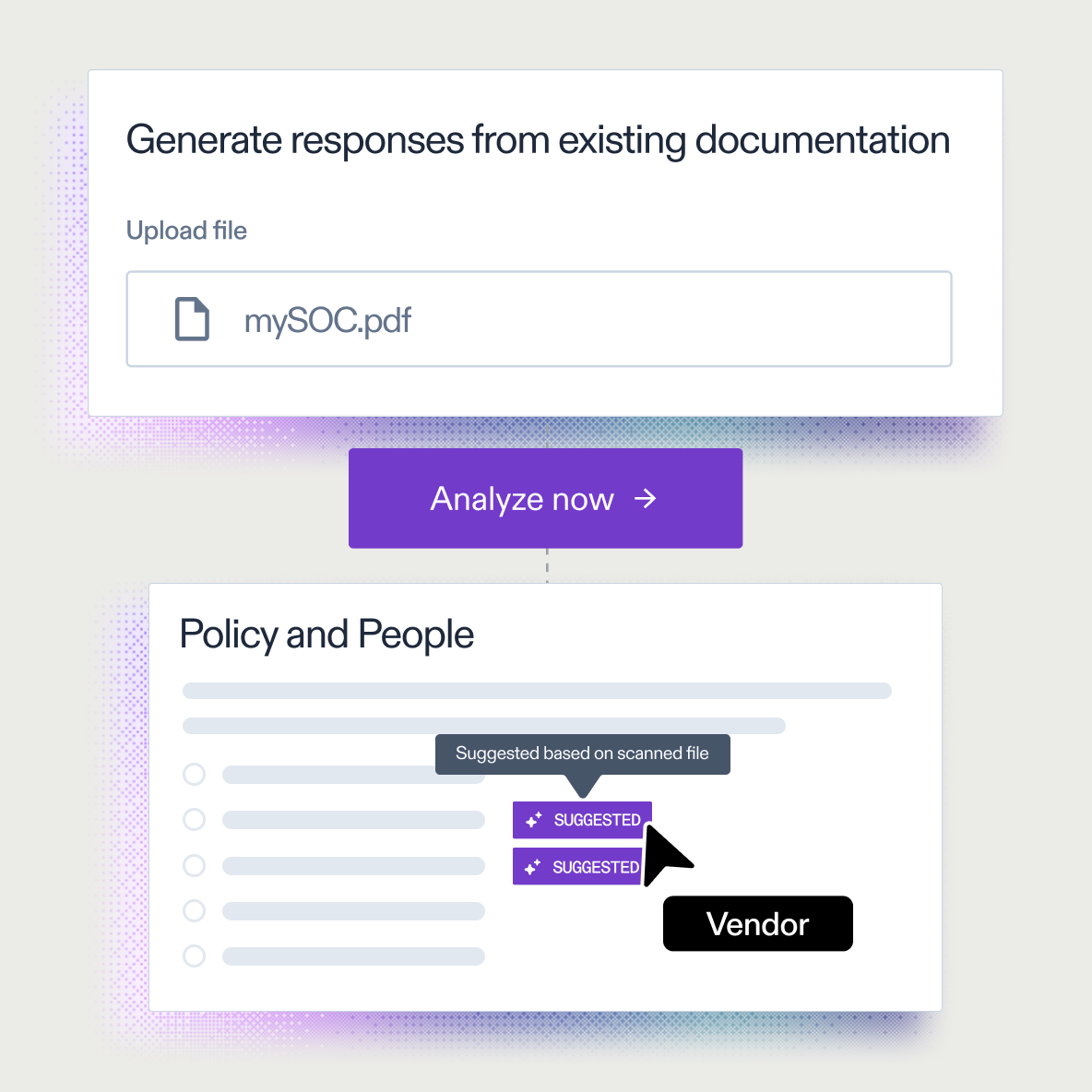 AuditBoard AI automatically inputing data from vendor submission form